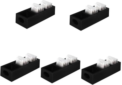 PRETYZOOM 5 Piezas Caja De Almacenamiento De Bolsitas De Té De Madera Contenedor De Bolsitas De Té Cofres De Almacenamiento De Sostenedor Del Paquete De Azúcar Titular De Black