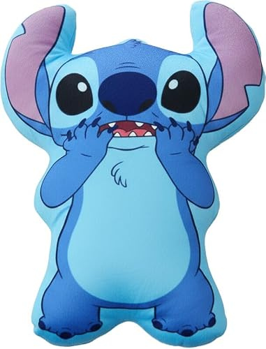ILS I LOVE SHOPPING 3D Shaped Konturiertes Plüschkissen für Kinder aus Polyester mit der Form einer Figur (für Stitch)