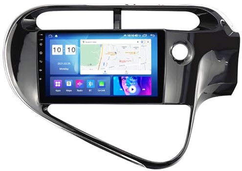 Generico Schermo Carplay Android Auto, Android 12.0 Autoradio per Toyo-Ta Aqua Prius C 18-20 Navigazione GPS Satellitare 9'' Touchscreen Lettore Dvd Multimediale Ricevitore FM BT con 4G 5G WiFi SWC D