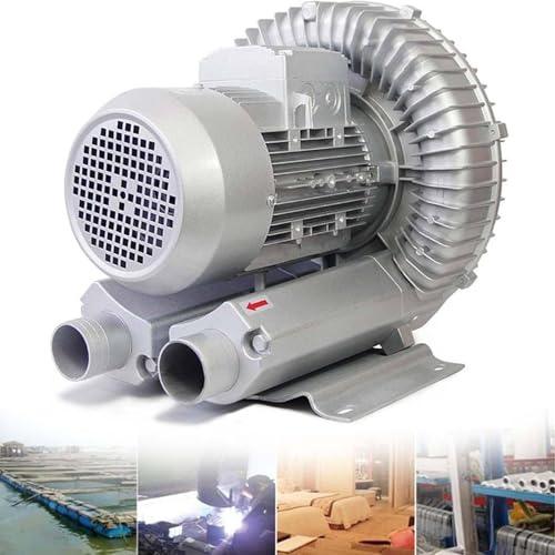 YLANMEI Regenerative Blower, 110/220V Vortex Blower, Industrial Vacuum Pump, Ring Vortex Blower for Sewage Aera,120W/0.16HP