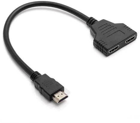 FongYeueWY HDMI Cable Splitter 1 in 2 Out Cable Adapter 1080p HDMI Male to Dual Female 1 to 2 Way HDMI Splitter Adapter Cable for HDTV HD, LED,LCD,DVD,Plug and Play