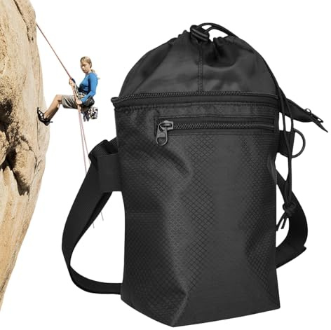 Borsa per gesso, borsa per gessetto di fango, doppia chiusura zaino per ginnastica - Borsa a gesso a prova di fuoriuscite con tasca con cerniera per arrampicata e sport