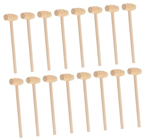 HOMSFOU 20pcs Educational Wooden Hammer Toy Mini Mallets for Boys and Girls Safe Soft Hammer for Toddlers Hand Eye Coordination Toy