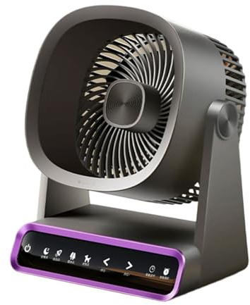 jebyltd Ventilador Escritorio Flujos Aire Fuertes 120 Velocidades Pantalla Digital Silenciosa Ventilador Batería Recargable Portable para Oficinas Desk Recargables
