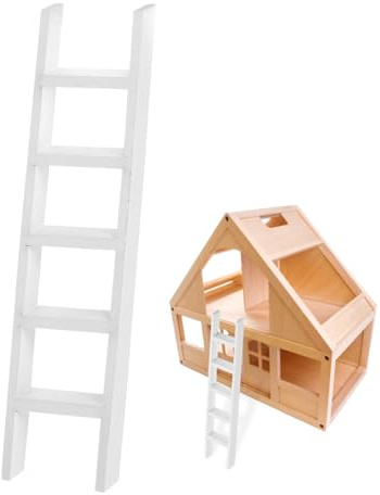 Toddmomy Mini échelle en Bois simulée Échelle de Maison de poupée mobilier Miniature escaliers Pouvez Maisons Petit échelles Miniatures Artisanat Miniature Mini House Craft Blanche