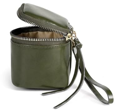 LAOYEFACAI Mini Taschenanhänger Münzgeldbörse Kopfhörertasche für Damen kreative Schlüsselanhänger Make-up-Tasche Münzgeldbörse mit Reißverschluss (Green)