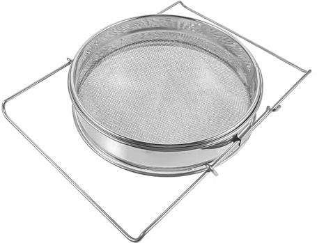 JECOMPRIS Filtro Colador Doble de Acero Inoxidable para Miel Colador de Malla Reutilizable para Apicultura y Uso Doméstico Resistente y Fácil de Limpiar Herramienta Práctica para Filtrar