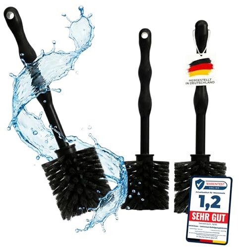 MOXClean®Universal Reinigungsbürste kompatibel für Thermomix TM7,TM6,TM5&Bosch Küchenmaschine, Note 1,2. Spülbürste für effektive Reinigung. 3er Set in Premium Schwarz