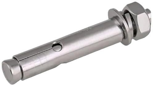 Tassello Ancorante Tasselli for manicotti in calcestruzzo M8 da 60 mm a 150, dado a testa esagonale e rondella in acciaio inossidabile 304(M8 X 100mm-4pcs)
