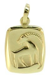 Sternzeichen Anhänger Steinbock 14 Karat Gold 585 (213116) Gratis Express Gravur