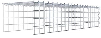 GABIONA Cesta de piedra de gavión rectangular, malla de 5 x 5 cm, profundidad de 30 cm, cesta de cultivo tipo 4, cierre de espiral, galvanizado (100 x 20 x 30 cm)