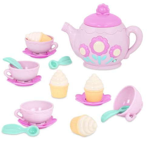 PLAY Circle – Musikalisches Teeservice Set – Teeparty Teetassen, Cupcakes und Teekanne mit Melodien und Geräuschen für Kinder ab 3 Jahren (17 Teile)