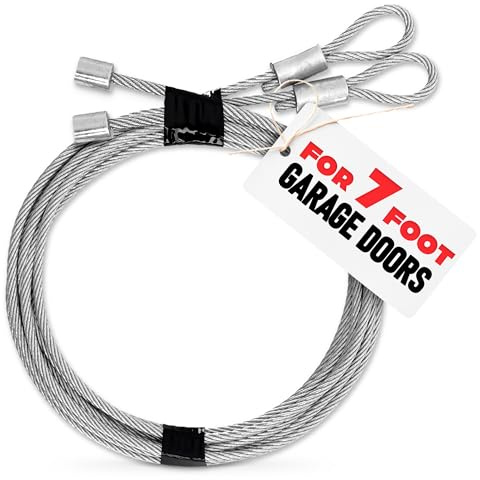 BURIUS Protech Control Paire de câbles tendeurs ressorts de torsion robustes et sûrs pour porte de garage pleine longueur 2,1 m