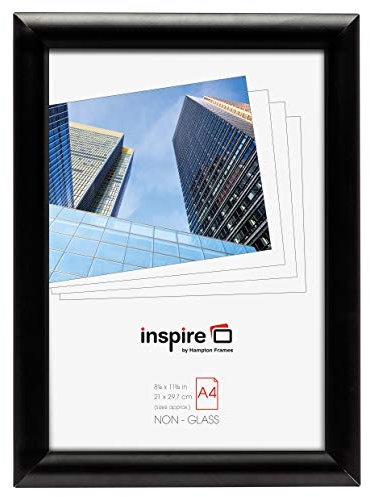 SNAPA4BLK Snap Aluminium Black A4 (21x30cm) Poster Certificate Display Picture Photo Frame A4 Snap Frame (BLACK, 10)