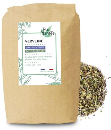 RUE DES PLANTES - Verveine odorante 1kg | Feuilles de Verveine Naturelles et Parfumées pour Infusions et Décoctions | Qualité Premium