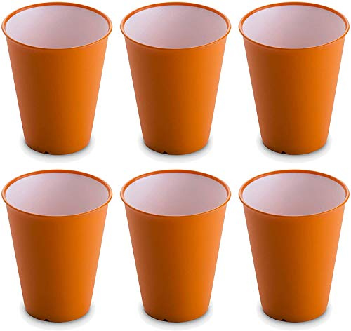 OMADA 6 Bicchieri Plastica per Bambini Infrangibili, Antibatterici, 300 ml
