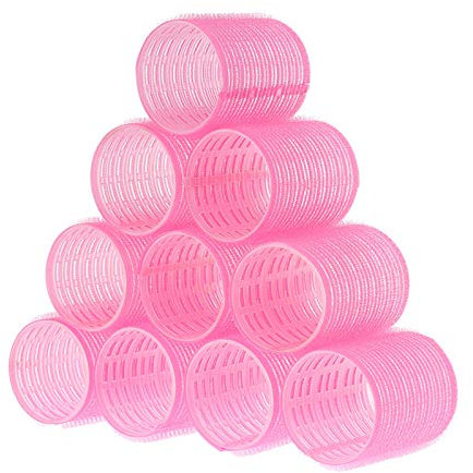Layhou 10 Pièces Bigoudis Cheveux, Rouleaux Self Grip pour Coiffure, DIY Curling Tool pour Salon 1#-48mm