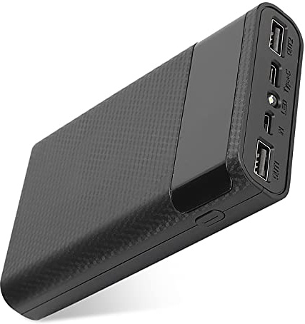 Power Bank, 4 x , caricabatterie per panchina, installazione fai da te, universale, piccolo materiale ABS, senza sudore, per la ricarica di telefoni cellulari (nero)