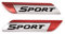 Un par de emblemas deportivos para guardabarros lateral de coche, emblema de metal para deportes