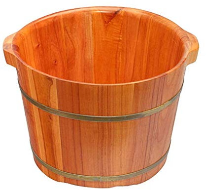 SilteD Eimer für Fußbad, Sauna-Zubehör, Sauna-Eimer, Wassereimer, handgefertigte Fußbadewannen aus Holz, Fußentspannungsfass (Farbe: B) Present