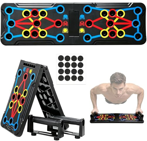 Ogetok Push Up Board, Bärbar Multifunktionell Avtagbar 12-i-1 Push Up Bar Stöd Push Up med Handtag för Män Kvinnor Fitness Träning Bröst Professionell Muskelträning