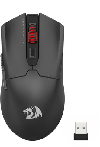 Redragon M995 Wireless Gaming Mouse, 26000 DPI Wired/Wireless Gamer Mouse w/ 3-Mode Connection, BT & 2.4G Wireless, 6 Macro Buttons, reliable Power Capacity for PC/Mac/Laptop, Black