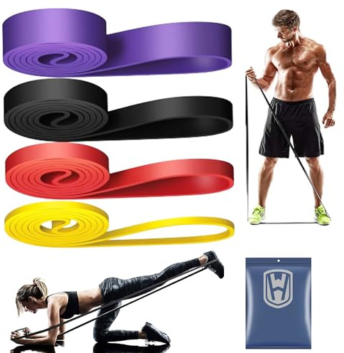 WYFCR 4 pcs Pull Up Bands Set, Fitness-Stretchband-Set, Widerstandsbänder, Gummiband, Übungsbänder Widerstandsbänder Set von für Frauen und Männer, für Krafttraining, Pilates, Yoga, Fitness