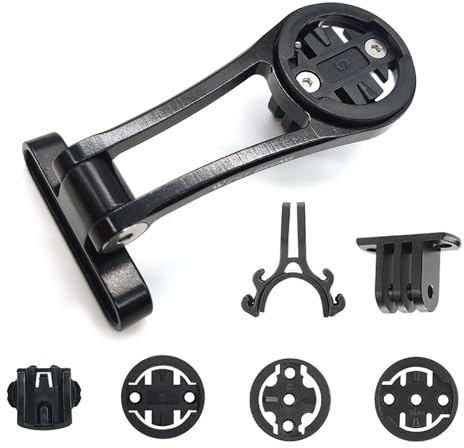 KMRDND Fahrrad Computer Halterung für Garmin Edge 130, 530, 540, 800, 830, 840, 1000,1030,1040 Plus, Edge Explore 2 Fahrradcomputer, auch für GoPro-Kameras und Lampe (Aluminiumlegierung)
