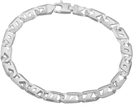 Lager Steg Panzerarmband (gr Muster) 7mm 21 cm