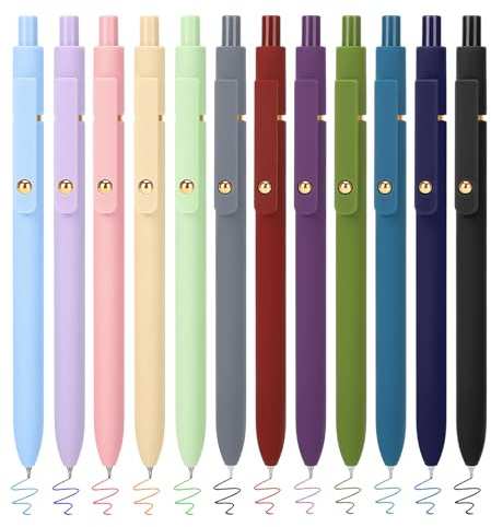 FIOVER Farbstifte, bunte Gelstifte, mittlere Spitze 0,7 mm, glattes Schreiben, mehrfarbig für Tagebuch, Zeichnen, Kritzeln und Notizen