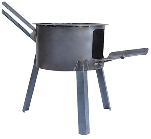 Estufa LeñA Estufa De Leña para Acampar Estufa De Carbón/Leña Desmontable Portátil, Estufa De Hierro Fundido para Cocinar Sin Humo Multifuncional, Camping Móvil Interior/Exterior, Calentador