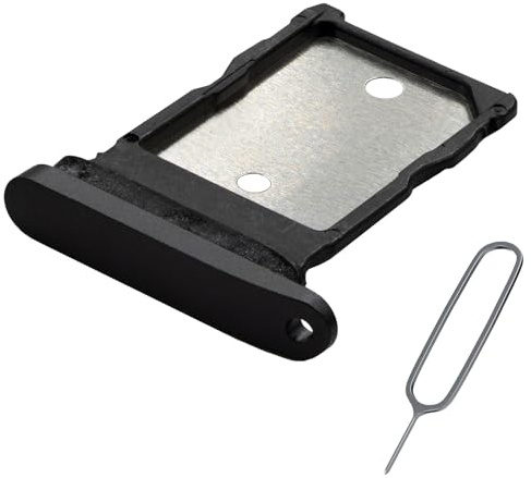 MMOBIEL Dual-SIM- Kartenhalter Kompatibel mit Google Pixel 9 Pro XL - SIM-Tray - SIM-Kartensteckplatz - SIM-Kartenhalter Ersatz - inkl. SIM-Nadel und Wasserdichtem Gummiring - Schwarz