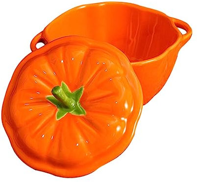 GALPADA 1 Pz. ciotola di zucca barattoli di caramelle con coperchi elegante barattolo contenitori per alimenti food container zuppiera contenitore per ciotola artigianale in ceramica