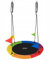 Kruzzel Columpio nido exterior para niños y adultos, diámetro de 100 cm, hasta 160 kg, resistente a la intemperie, columpio de jardín con cinturones de seguridad y marco de metal, para 2 niños
