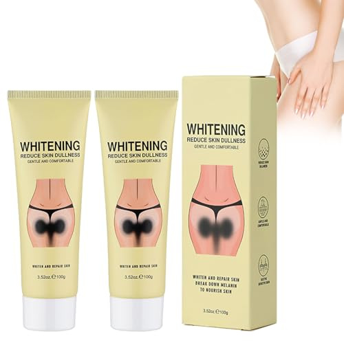 Crema Schiarente per Aree Intime - Trattamento Illuminante E Delicato per Zone Sensibili, Parti Intime, Ascelle, Ginocchia, Gomiti, Cosce Interne, Linea Bikini - 2 Pezzi