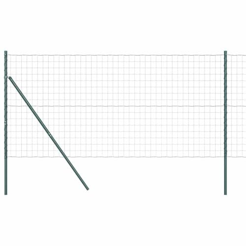 vidaXL Stängsel med stolpe Grå 1 x 25 m Stål, Trädgårds- och terrassstaket, moderna utomhuspaneler, hållbart skydd, stiligt avskildhet, praktisk set