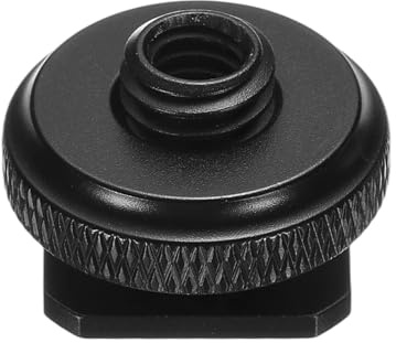 PATIKIL Hot Shoe Adapter 3/8 Male to 1/4 Female, 1 Pcs Hot Shoe Mount Adapter Camera Mount Screw Camera Video Light Converter for Microphone Holder Accessories 0.59x0.91x0.91 Inch