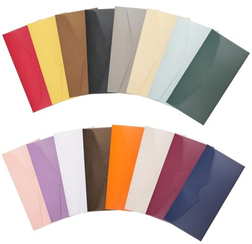 WakiHong 16 Pezzi Buste Colorate Buste Rettangolari Colorate buste per Buoni Regalo 21.9 × 10.9CM per Inviti Matrimonio,Carte Regalo,Cartoline,Natale San Valentino (16 Colori)