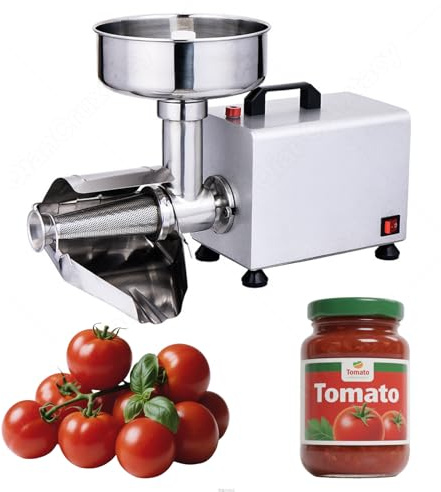 QianCruxtacy Elektrische Tomatenpresse 450w Kommerziell, Edelstahl-Gemüsemühle, 90-160 Kg/H Durchsatz, Für Makellose Saucen, Marmeladen & Pürees (Tomate, Erdbeere, Heidelbeere) Ohne Kerne