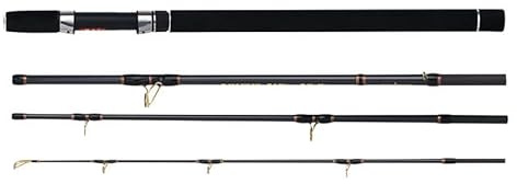 WFT Sea Sparrow Travel - Canne da viaggio per merluzzo, merluzzo, halibut e merluzzo carbonaro, lunghezza 216 cm, 4 pezzi, canna norvegese, canna da pesca in mare (Pollack Jigger 4-TLG)