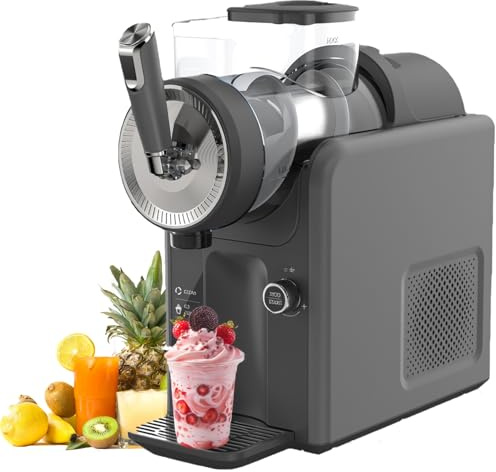 Commercial Slush Machine, Electric Ice Crusher Shaver with 5 Preset Settings, Fast Freezing, Self-Cleaning for Smoothies, Ice Cream, and Milkshakes