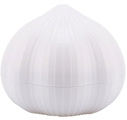 Prensa manual de ajos oscilante Rollwolf picadora para cocina (blanco, 6,3 x 7,6 cm)