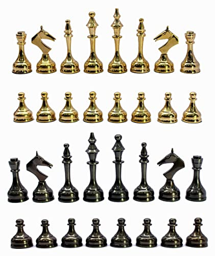 StonKraft Messing Schachfiguren und Schachmünzen (3,75 Unikat)