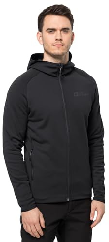 Jack Wolfskin Herren Baiselberg Hooded Fz M Fleece Jacke, Schwarz, S EU