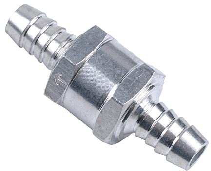 Clapet Anti-Retour Gasoil,iSpchen Clapet Anti-Retour Carburant En Alliage D'Aluminium 6mm 8mm 10mm 12mm Valve De Retour Diesel à Essence Clapet Anti-Retour Non Retour à Essence Diesels