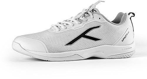 HUNDRED Herren Infinity Pro Badmintonschuhe, White/Black, 44 EU