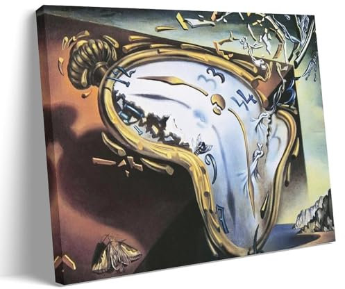 The Melting Watch von Salvador Dalí Maler, Kunstwerk, Poster, Wandkunst, Geschenke, Schlafzimmer-Drucke, Heimdekoration, hängendes Bild, Leinwand, Gemälde, 50 x 75 cm