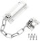 1 cerradura de cadena de acero inoxidable para puerta delantera, cadena de seguridad para puerta delantera, limitador de puerta de upvc, cerradura antirrobo para cadena de puerta, cerradura de cadena