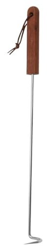 Baoblaze BBQ, gancio per carne, accessorio per barbecue in acciaio inox, robusto gancio per griglia, gancio per il cambio di carne di bistecca, 44 cm x 3,7 cm