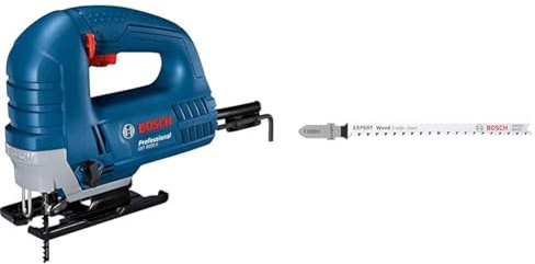Bosch Professional scie sauteuse GST 8000 E (avec 1 lame T144 D, pare-éclats, dans boîte carton) + 3x Lames de scie sauteuse Expert 'Wood 2-Side Clean' T 308 BO
